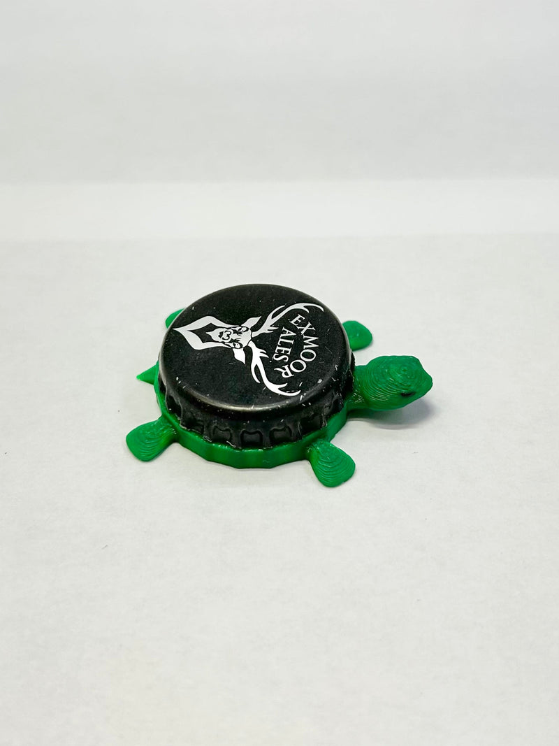 Exmoor Ales - Bottle Cap Magnet Turtle Shell Shocked Art