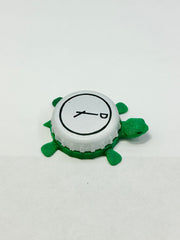 Desperate Times Brewery - Bottle Cap Magnet Turtle Shell Shocked Art