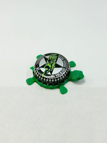 Dark Horse Brewing - Bottle Cap Magnet Turtle Shell Shocked Art