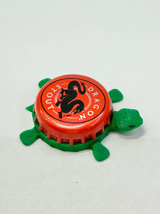 Dragon Stout - Bottle Cap Magnet Turtle Shell Shocked Art