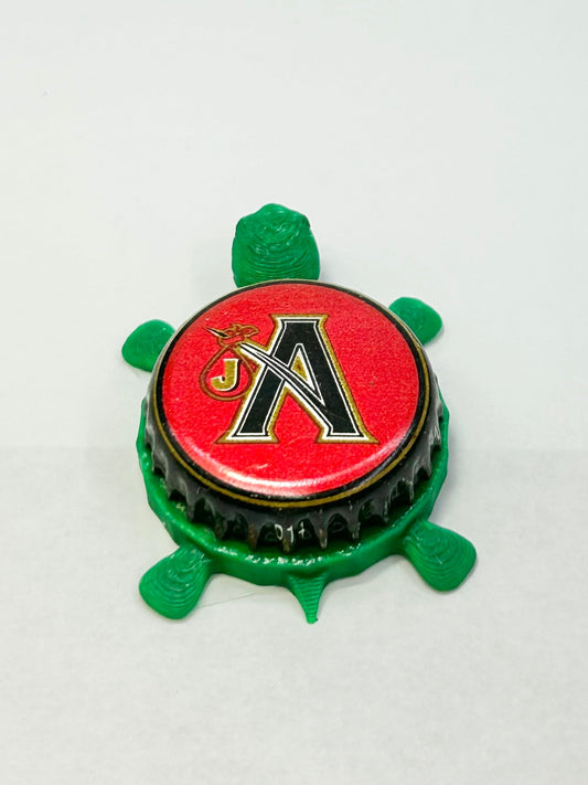 Johnny Appleseed Hard Cider - Bottle Cap Magnet Turtle