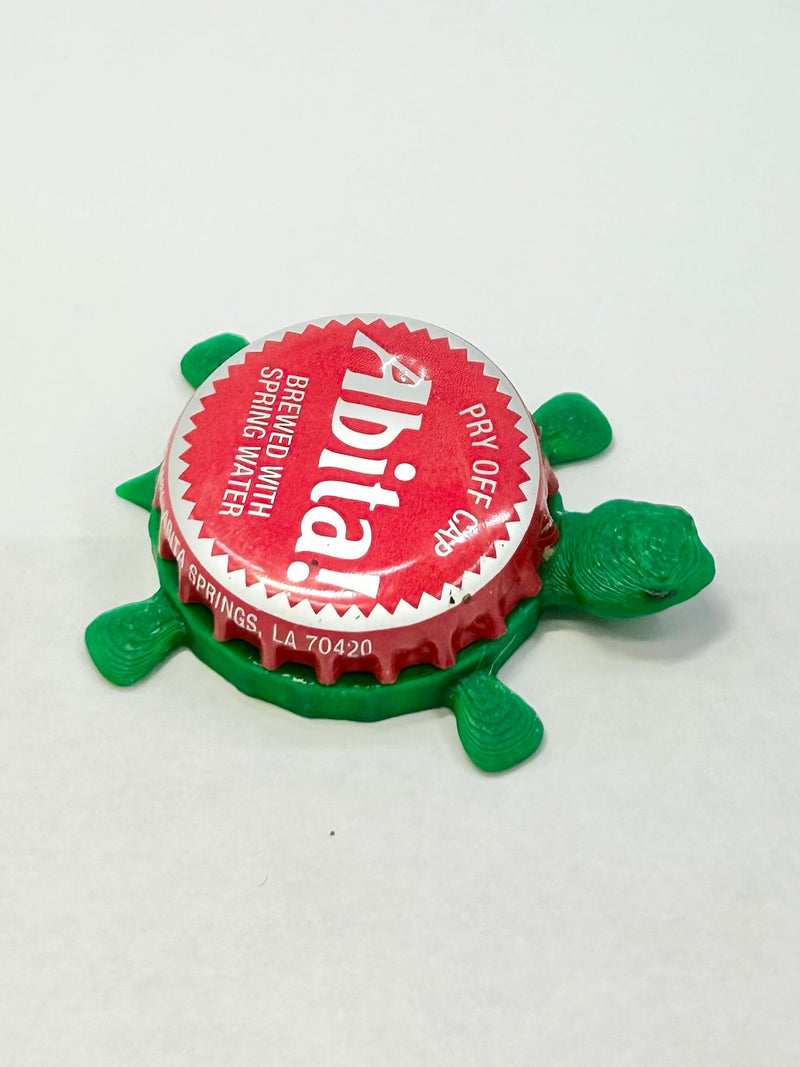 Abita Beer (Red Cap) - Bottle Cap Magnet Turtle Shell Shocked Art