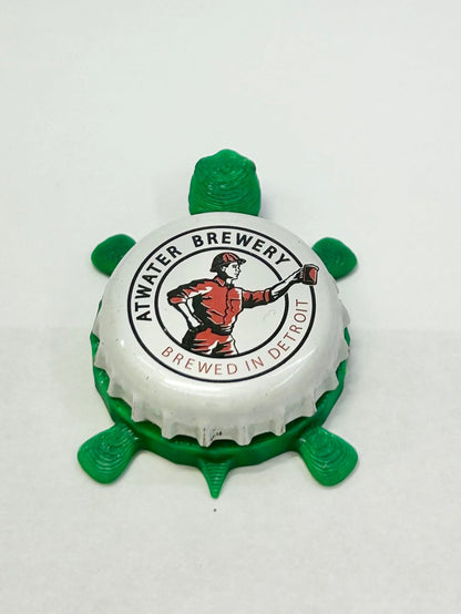 Atwater Brewery - Bottle Cap Magnet Turtle Shell Shocked Art