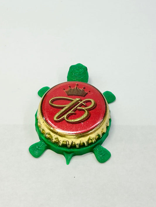 Budweiser (Cursive B) - Bottle Cap Magnet Turtle