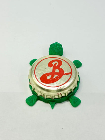 Brooklyn Brewery (Red B) - Bottle Cap Magnet Turtle Shell Shocked Art