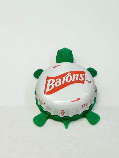 Barons - Bottle Cap Magnet Turtle Shell Shocked Art