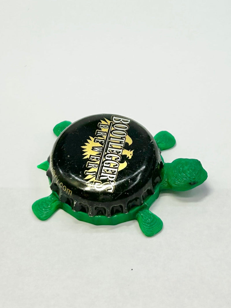 Bootlegger's Brewery - Bottle Cap Magnet Turtle Shell Shocked Art