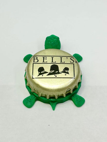 Bell's Beer - Bottle Cap Magnet Turtle Shell Shocked Art