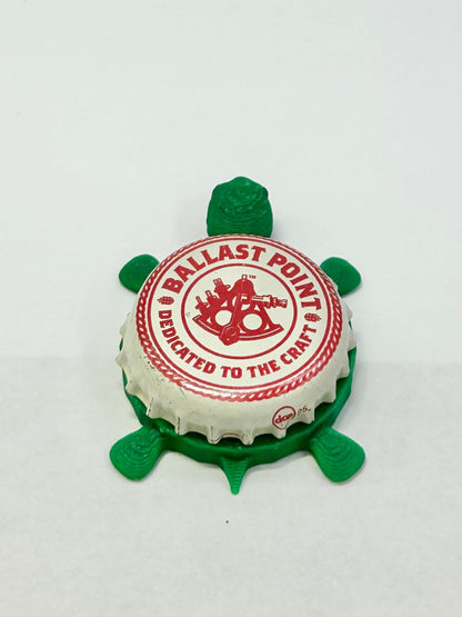 Ballast Point - Bottle Cap Magnet Turtle Shell Shocked Art