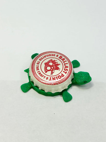 Ballast Point - Bottle Cap Magnet Turtle Shell Shocked Art