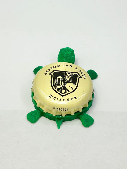 Hertog Jan Bieren Weizener - Bottle Cap Magnet Turtle Shell Shocked Art