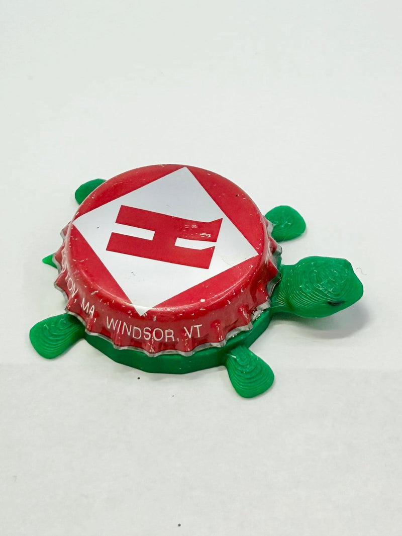 Harpoon Brewery - Bottle Cap Magnet Turtle Shell Shocked Art