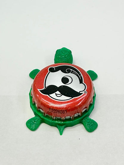 Natty Boh, Red (National Bohemian) - Bottle Cap Magnet Turtle Shell Shocked Art