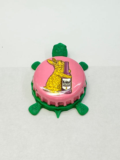 Wild Bay Brewing Kombucha - Bottle Cap Magnet Turtle Shell Shocked Art