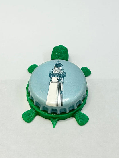 Bell's Third Coast Beer Pale Ale (Lighthouse) - Bottle Cap Magnet Turtle Shell Shocked Art