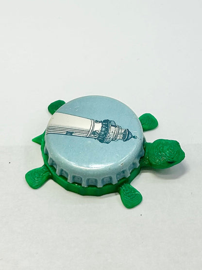 Bell's Third Coast Beer Pale Ale (Lighthouse) - Bottle Cap Magnet Turtle Shell Shocked Art