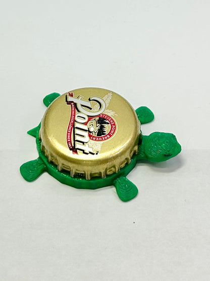 Stevens Point Brewery - Bottle Cap Magnet Turtle Shell Shocked Art