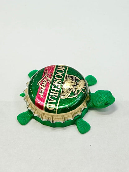 Moosehead Lager (Vintage) - Bottle Cap Magnet Turtle Shell Shocked Art