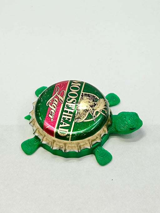 Moosehead Lager (Vintage) - Bottle Cap Magnet Turtle Shell Shocked Art