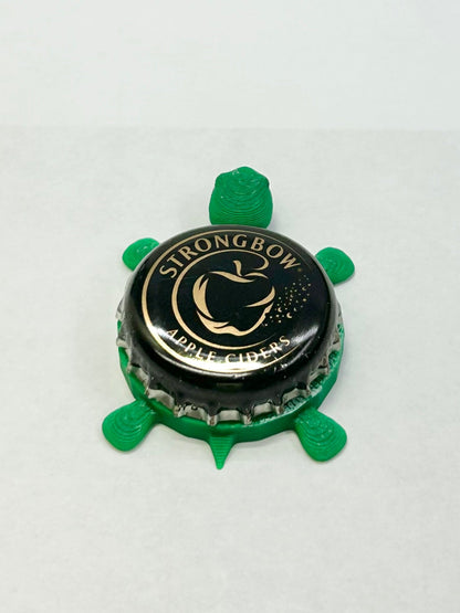 Strongbow Apple Cider (Black) - Bottle Cap Magnet Turtle Shell Shocked Art