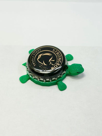 Strongbow Apple Cider (Black) - Bottle Cap Magnet Turtle Shell Shocked Art