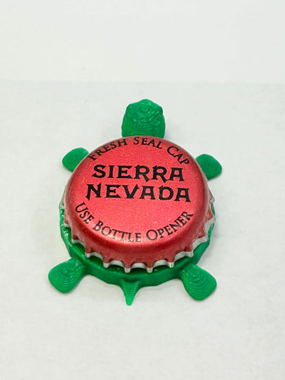 Sierra Nevada (Red Cap) - Bottle Cap Magnet Turtle Shell Shocked Art