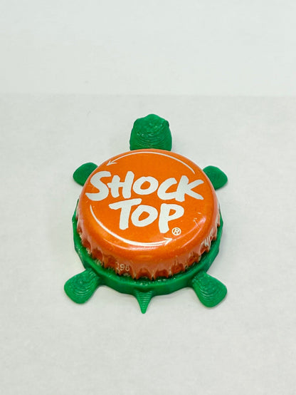 Shock Top Belgian White (Orange, Text Only) - Bottle Cap Magnet Turtle Shell Shocked Art