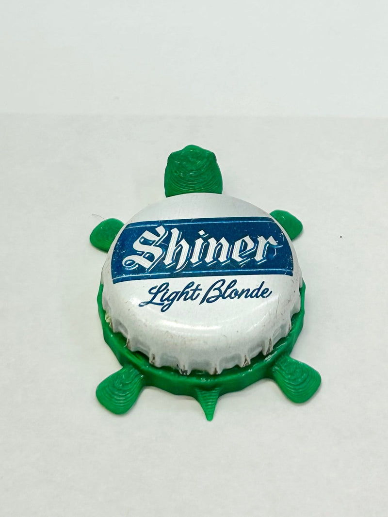 Shiner Light Blonde - Bottle Cap Magnet Turtle Shell Shocked Art