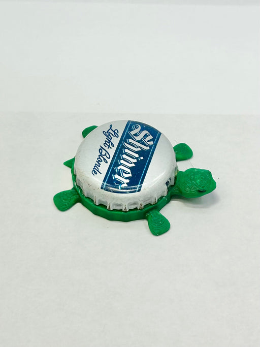 Shiner Light Blonde - Bottle Cap Magnet Turtle Shell Shocked Art