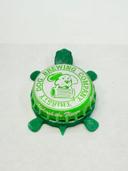 Thirsty Dog Brewing Co. (Green) - Bottle Cap Magnet Turtle Shell Shocked Art