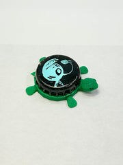 Saltfire Brewing - Bottle Cap Magnet Turtle Shell Shocked Art