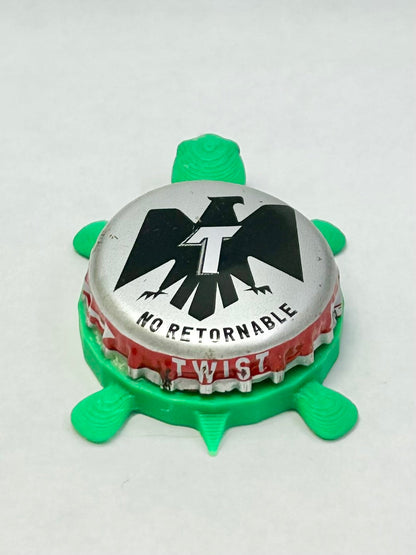 Tecate Beer - Bottle Cap Magnet Turtle Shell Shocked Art