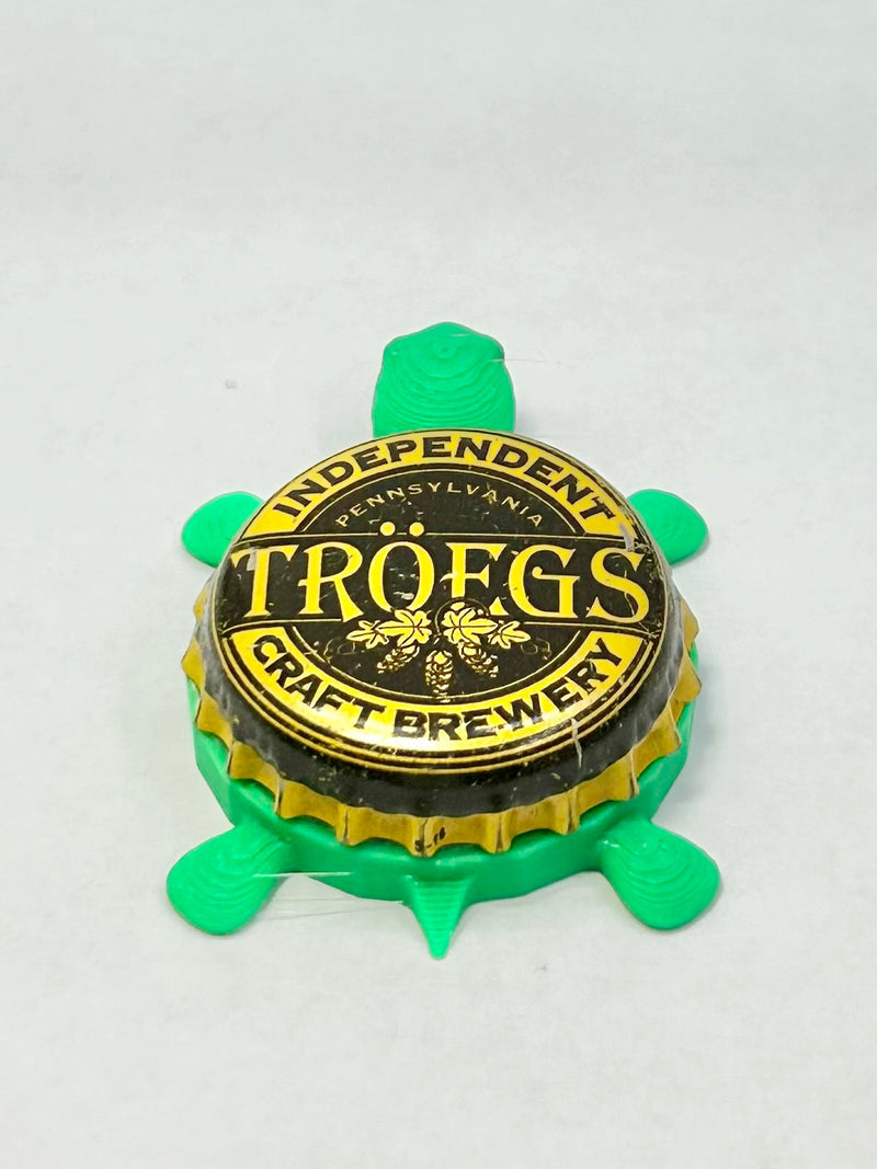 Troegs Beer (Vintage) - Bottle Cap Magnet Turtle Shell Shocked Art
