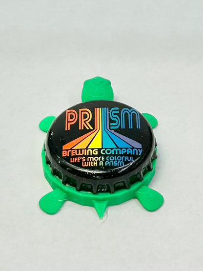 Prism Brewing Co. - Bottle Cap Magnet Turtle Shell Shocked Art