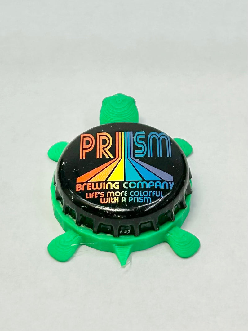 Prism Brewing Co. - Bottle Cap Magnet Turtle Shell Shocked Art