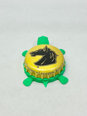 Lexington Brewing Co. (Yellow) - Bottle Cap Magnet Turtle Shell Shocked Art