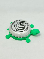 Jekyll Brewing - Bottle Cap Magnet Turtle Shell Shocked Art