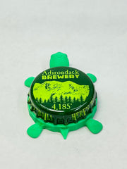 Adirondack Brewery (4,185 ft) - Bottle Cap Magnet Turtle Shell Shocked Art