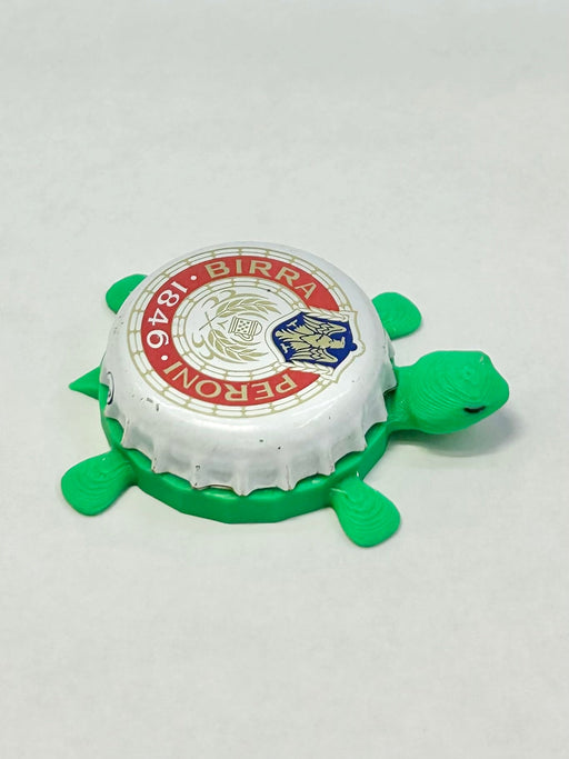 Peroni Birra - Bottle Cap Magnet Turtle Shell Shocked Art