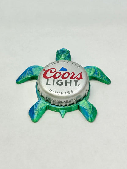 Coors Light - Sea Turtle Bottle Cap Magnet Shell Shocked Art