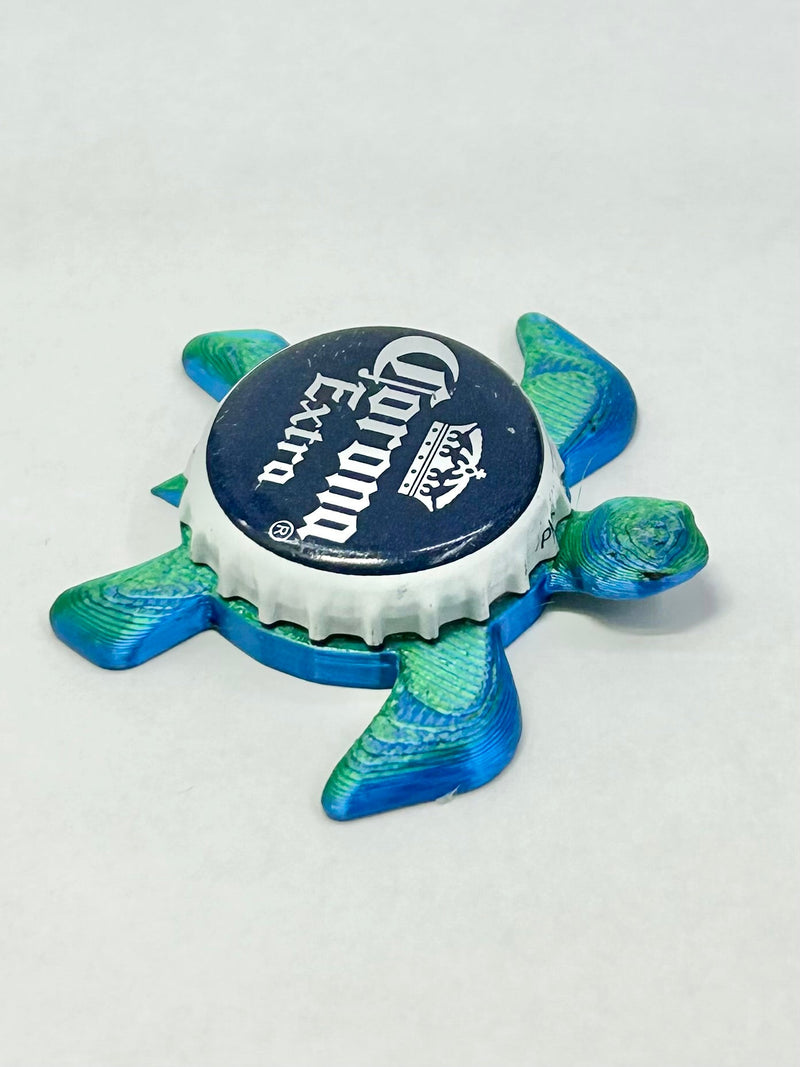 Corona Extra - Sea Turtle Bottle Cap Magnet Shell Shocked Art