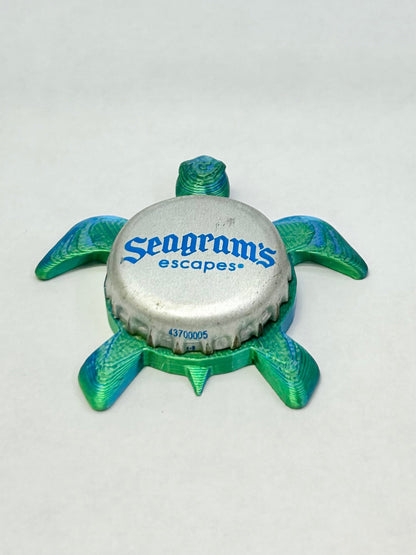 Seagrams Escapes - Sea Turtle Bottle Cap Magnet Shell Shocked Art