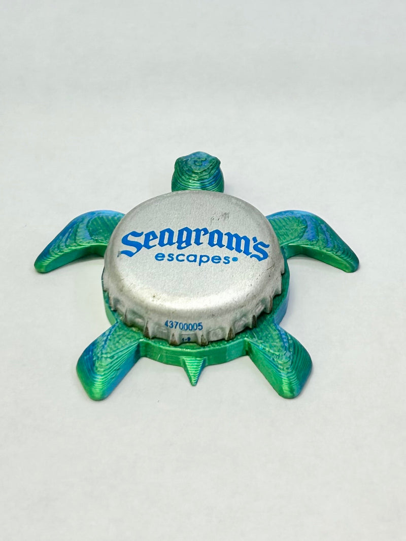 Seagrams Escapes - Sea Turtle Bottle Cap Magnet Shell Shocked Art