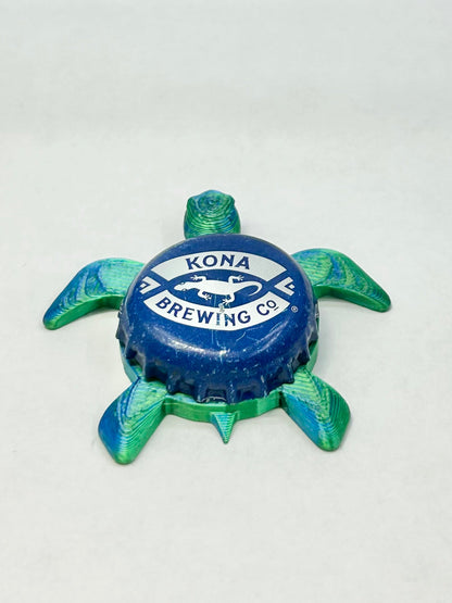 Kona Beer (Dark Blue) - Sea Turtle Bottle Cap Magnet Shell Shocked Art
