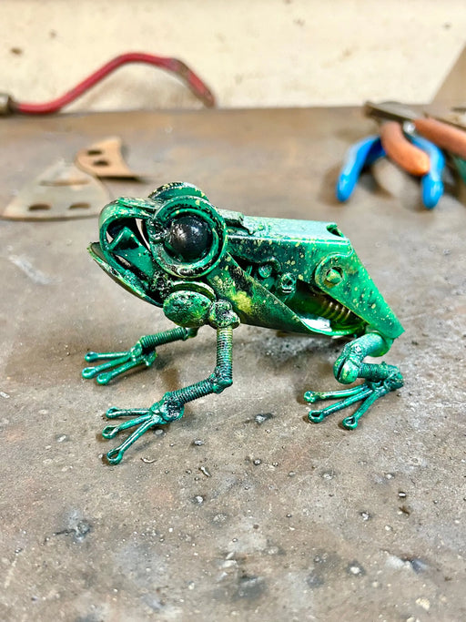Lilly - Metal Frog Sculpture Shell Shocked Art