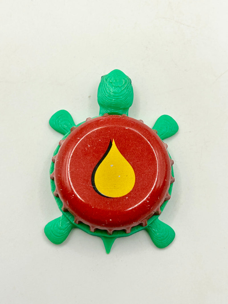 Coffee Drink - Bottle Cap Magnet Turtle Shell Shocked Art
