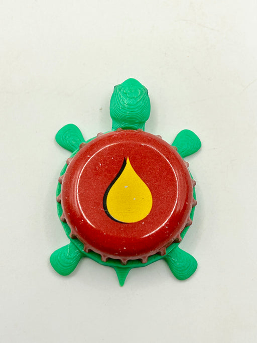 Coffee Drink - Bottle Cap Magnet Turtle Shell Shocked Art