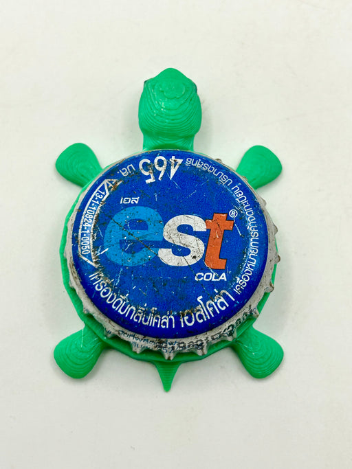 Est Cola (Thailand) - Bottle Cap Magnet Turtle Shell Shocked Art
