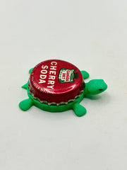 Canada Dry Cherry Soda - Bottle Cap Magnet Turtle Shell Shocked Art