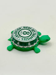 Biere Des Trappistes 8, White (Belgium) - Bottle Cap Magnet Turtle Shell Shocked Art